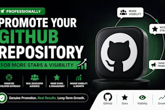 professionally promote your github repository for more stars and visibility