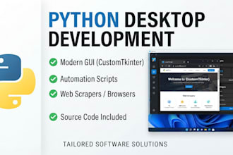 develop custom desktop python software