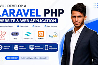 develop a custom laravel PHP website with mysql database
