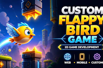 develop a custom flappy bird game for mobile or web