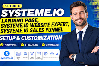 setup systeme io landing page systeme io website expert systeme io sales funnel