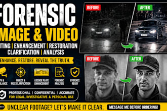 do forensic image and video editing, enhancement, restoration and analysis