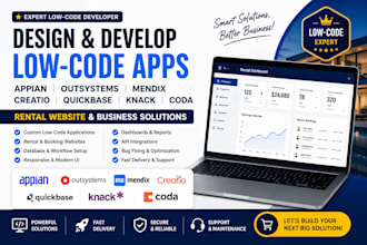 design appian outsystems mendix creatio quickbase knack coda rental website