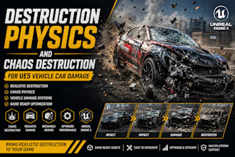 do destruction physics and chaos destruction for ue5 vehicle car damage