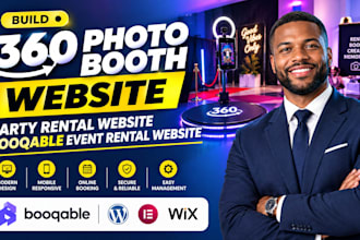 build 360 photo booth website party rental website booqable event rental website
