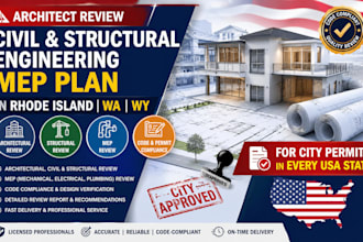 architect review civil and structural engineering mep plan in rhode island wa wy