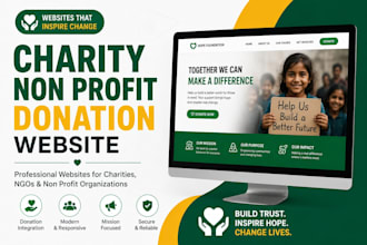 do charity website non profit website donation website ngo website