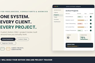 create a notion crm and project tracker for your business