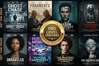 design an awesome professional movie poster or film poster
