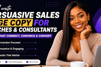 write sales page copy for coaches consultants and service businesses