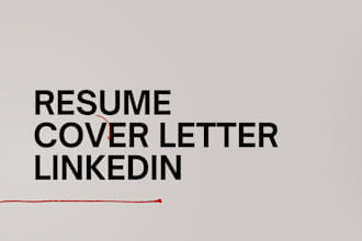 write a professional resume, cv, linkedin