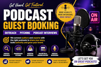 podcast guest booking  outreach for authors podcast pitching podcast interview