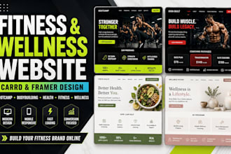 build bootcamp bodybuilding health fitness wellness coach framer carrd website