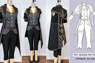 sew custom anime game cosplay outfit fabric costumes and sewing pattern