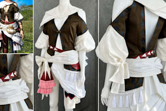 make custom sewn cosplay costumes game character outfits fabric cosplay design
