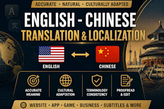 translate and localize english into chinese