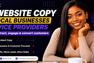 write SEO website copy for local businesses and service providers