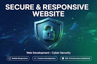 develop modern secure responsive website with protection