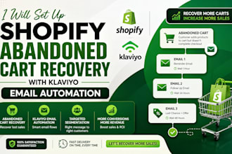 set up shopify abandoned cart recovery with klaviyo email automation
