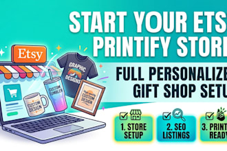 setup your etsy personalized gifts pod store with printify