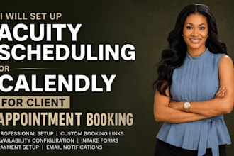set up acuity scheduling or calendly for client appointment booking