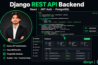 build a secure django rest API backend for your react app