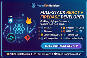 build a responsive react website, with firebase backend