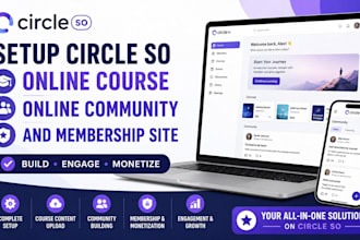 setup circle so online course circle so online community and membership site