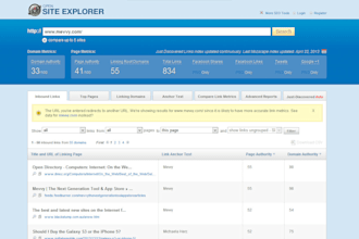 give you Moz Pro Open Site Explorer Backlinks Data for up to 5 sites