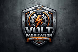 design a strong metal fabrication logo