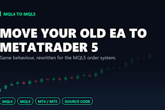 convert your mql4 ea to mql5 for metatrader 5
