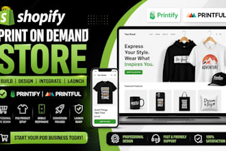 setup a shopify print on demand store with printify or printful for hoodie