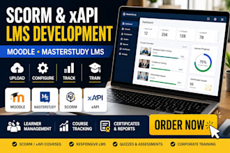 develop moodle masterstudy lms with scorm and xapi courses