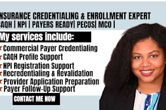 do healthcare, staffing agency insurance credentialing for new jersey, florida