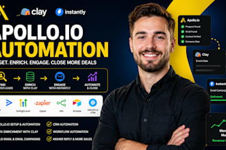configure apollo io automation targeting management researcher with instantly io