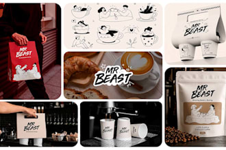 design food logo cafe and restaurant branding kit