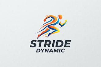 design a dynamic running logo for your brand