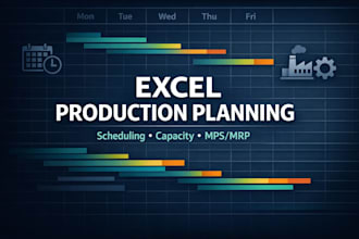 build an excel production planning and scheduling model