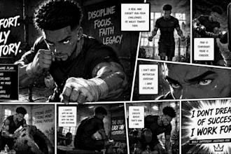 make a comic manga hand drawn japan custom comic anime with manga panel artwork