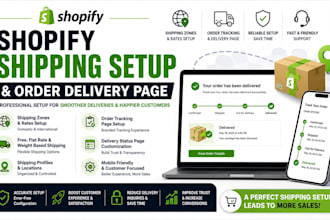 setup shopify shipping rates and order tracking delivery page