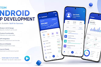 develop a custom android app with modern UI UX