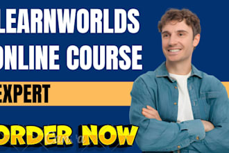 setup learnworlds course website and online course curriculum