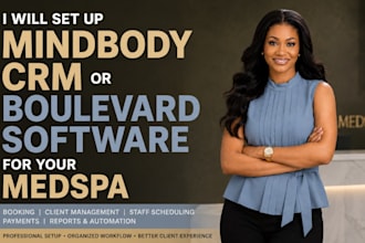 set up mindbody CRM or boulevard software for your medspa