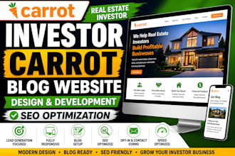 design and develop investor carrot blog website with SEO optimization