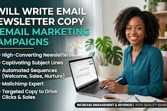 write email newsletter copy email marketing campaigns mailchimp copywriter
