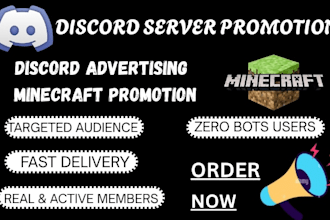 discord server promotion, gaming server promotion, minecraft, rust, fivem