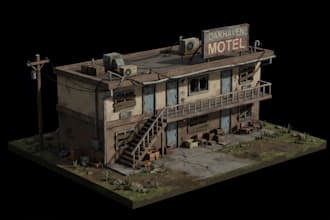 create ps1 psx ps2 low poly 3d environment retro horror map stylized game asset