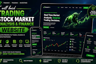 build trading stock market analysis website and personal finance website