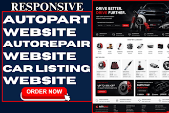 design autopart website automotive website car part website car accessories