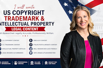 write US copyright trademark and intellectual property legal content